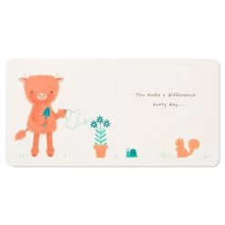 Hallmark MopTops Highland Cow Stuffed Animal With You Make A Difference Board Book -Decor Home Shop MopTops Plush Cow Stuffed Animal Board Book 1KID1537 06