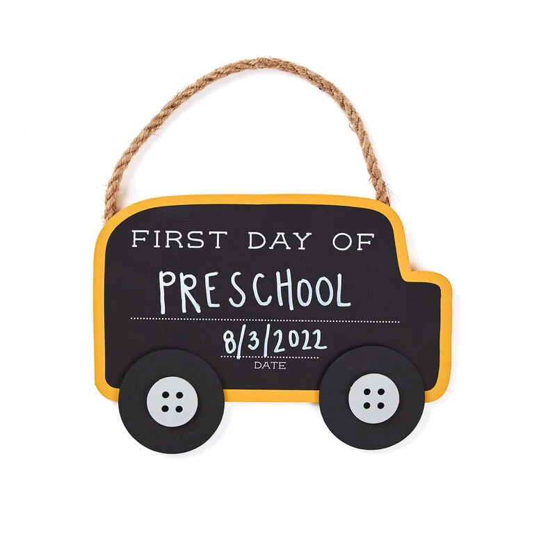 Mud Pie First Day School Bus Chalkboard Sign 3 Mud Pie First Day School Bus Chalkboard Sign