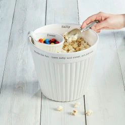 Mud Pie Popcorn And Candy Ceramic Bowl Set With Scoop -Decor Home Shop Mud Pie Popcorn and Candy Ceramic Bowl Set 46000238 02