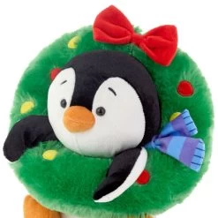 Hallmark Playful Penguins All Decked Out Musical Plush Penguin With Light And Motion -Decor Home Shop Musical Playful Penguins Plush With Light Motion 1KCX1100 03