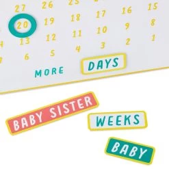 Hallmark So Excited To Meet You Magnetic Baby Countdown Board -Decor Home Shop New Baby Pregnancy Countdown Calendar 1BBY4821 03