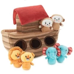 Hallmark Noah's Ark And Animals Plush Playset, 7 Pieces -Decor Home Shop Noahs Ark and Animals Plush Toy 1KFA2015 04
