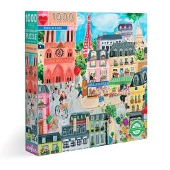 Eeboo Paris In A Day 1000-Piece Jigsaw Puzzle