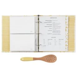 Hallmark Pasta Recipe Organizer Book With Wooden Strainer Spoon -Decor Home Shop PastaThemed Recipe Binder With Wood Spoon 1TOG1035 03