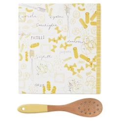 Hallmark Pasta Recipe Organizer Book With Wooden Strainer Spoon -Decor Home Shop PastaThemed Recipe Binder With Wood Spoon 1TOG1035 04