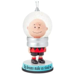 Hallmark Peanuts® Charlie Brown Big Dreams Snow Globe -Decor Home Shop Peanuts Charlie Brown Figurine Big Dreams Snow Globe 1PAJ3548 03