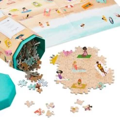 Hallmark Just Beachy 1,000-Piece Jigsaw Puzzle -Decor Home Shop People on Beach 1000 Piece Jigsaw Puzzle 1PUZ1427 02
