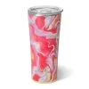 Swig Pink Lemonade Stainless Steel Tumbler, 22 Oz. -Decor Home Shop Pink and Yellow Swirls Insulated Drinking Glass S102C22PL 01