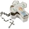 Precious Moments Blessings On Your First Communion Boy Rosary Box With Rosary -Decor Home Shop Precious Moments Blessings On Your First Communion Girl Rosary Box With Rosary 222408 01