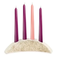 Small Nativity Advent Candle Holder -Decor Home Shop Small Advent Candle Holder 2020220505 03