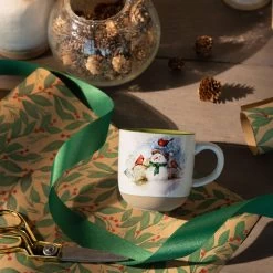 Winter Friends Mug And Matching Card -Decor Home Shop Snowman and Cardinals Mug With Card 2020220254 04