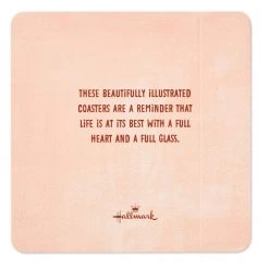 Hallmark Stop And Smell The Rosé: 20 Coasters Celebrating Friends (And Wine) Book -Decor Home Shop Stop and Smell the Ros Book With Coasters 1BOK1574 02