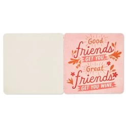 Hallmark Stop And Smell The Rosé: 20 Coasters Celebrating Friends (And Wine) Book -Decor Home Shop Stop and Smell the Ros Book With Coasters 1BOK1574 04