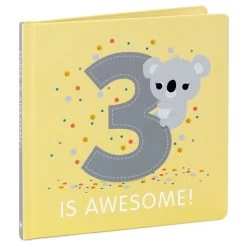 Hallmark Three Is Awesome! Birthday Book