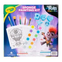 Crayola® Trolls Washable Sponge Painting Kit, 35+ Pieces -Decor Home Shop Trolls Washable Sponge Paint Kit 11CRA2048 03