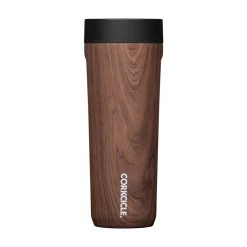 Corkcicle Walnut Wood Stainless Steel Commuter Cup, 17 Oz.