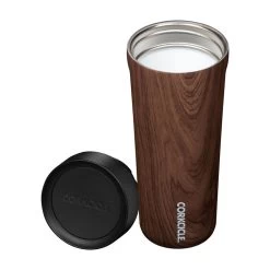Corkcicle Walnut Wood Stainless Steel Commuter Cup, 17 Oz. -Decor Home Shop Walnut Wood Insulated Commuter Cup With Lid 2817PWW 03