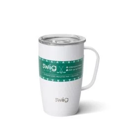 Swig Golf Partee Stainless Steel Travel Mug, 18 Oz. -Decor Home Shop White Golf Ball Texture Insulated Mug With Lid S106C18WH 02