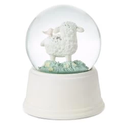 Hallmark Little Lamb Musical Snow Globe -Decor Home Shop White Lamb in Flowers and Grass Water Globe 1BBY4723 02