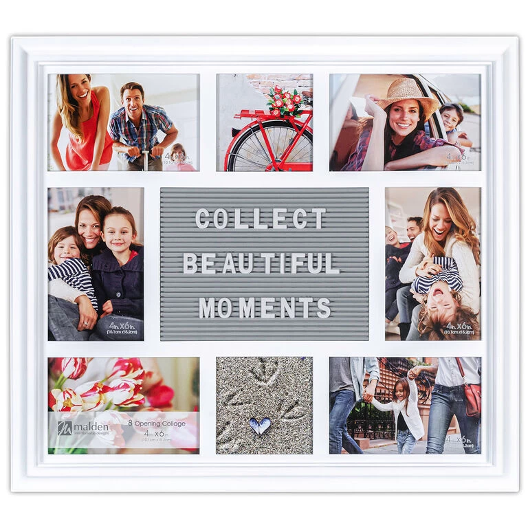 Malden Photo Collage Letterboard White Picture Frame, 18.5x16.5 3 Malden Photo Collage Letterboard White Picture Frame, 18.5x16.5